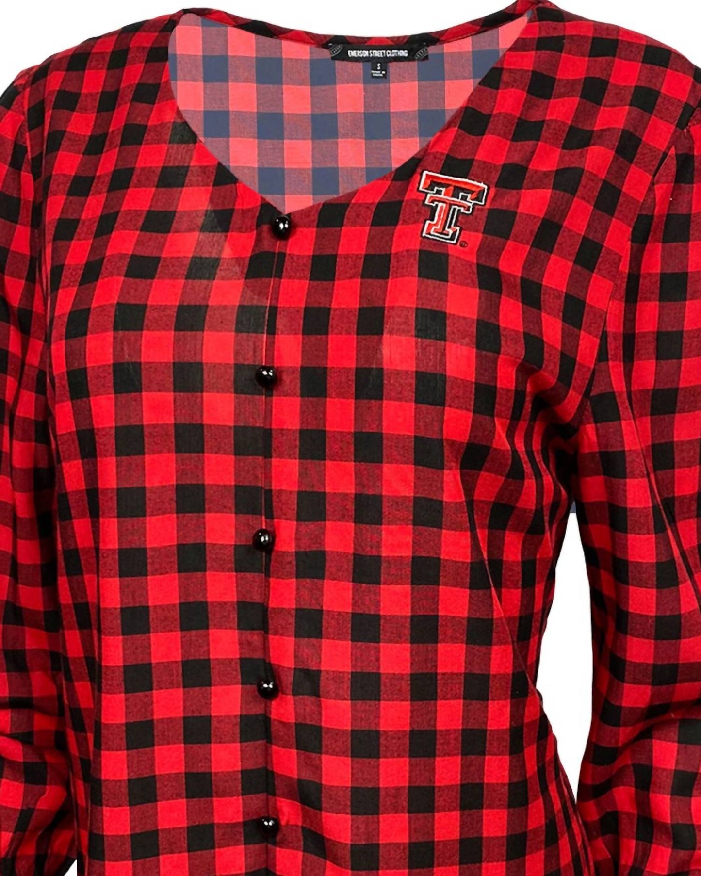 Ladies' Texas Tech Jones Check Blouse