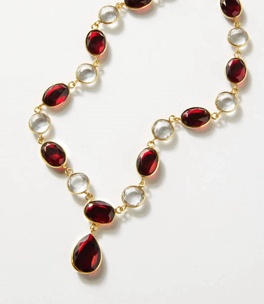 Women's Gemstone And Crystal Necklace