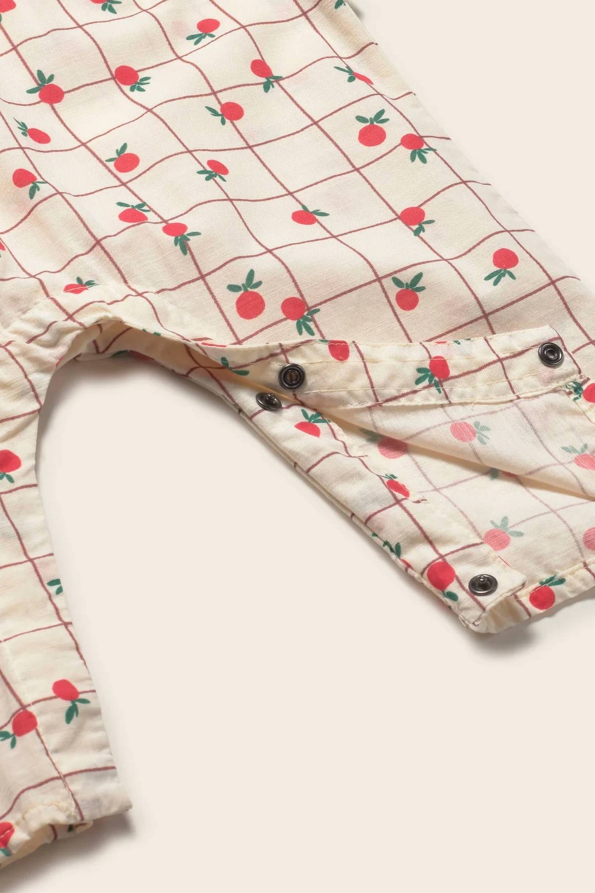 Girls Slub Fruit Poplin Jumpsuit