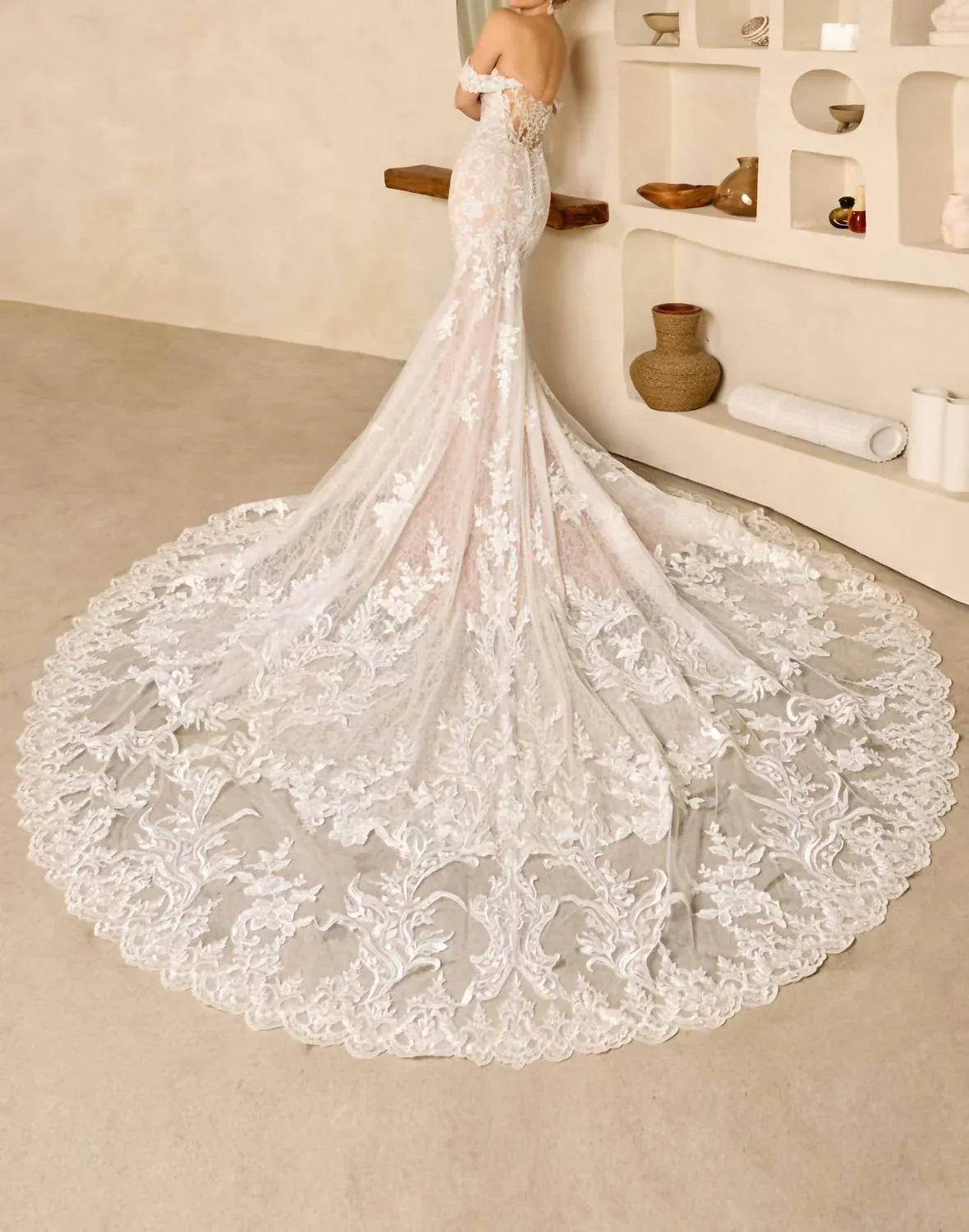 Ivoire by Kitty Chen - Madeline Lace Fit And Flare Gown - Rack Hunt