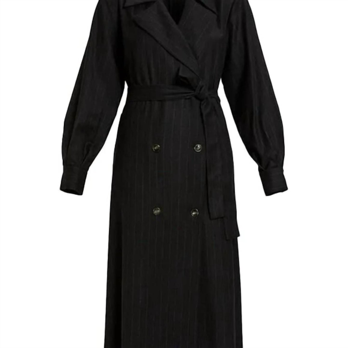 Detroit Pinstripe Double-breasted Coat