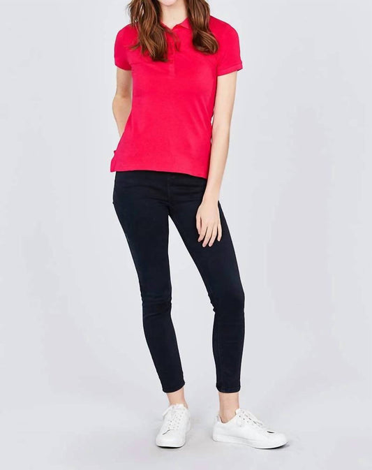 Classic Jersey Spandex Polo Top