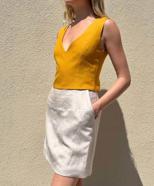 Rose Velvet - Zhenya Linen Skirt - Rack Hunt -