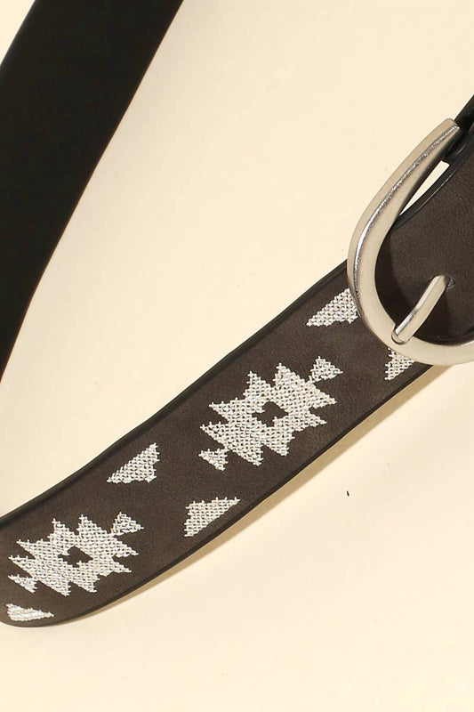 Women's Western Boho Aztec Embroidered Belt