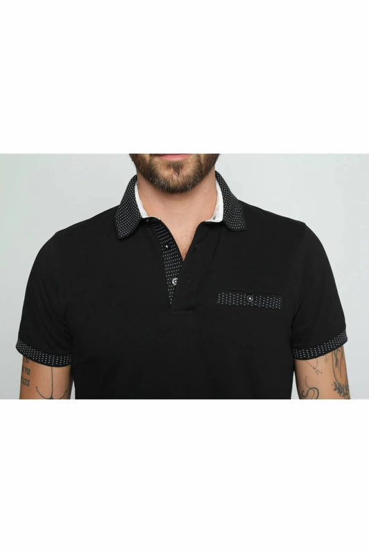 Pocket Polo With Dot Trim