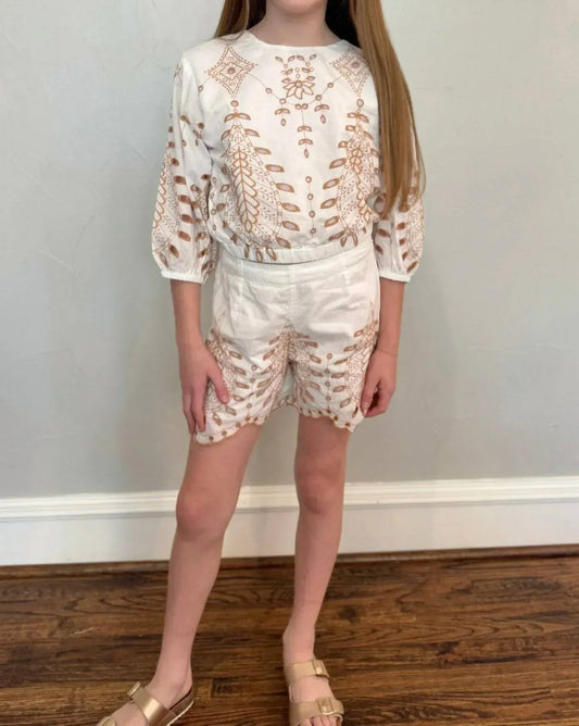 Milon - Girl's Boho Chic Embroidered Set - Rack Hunt