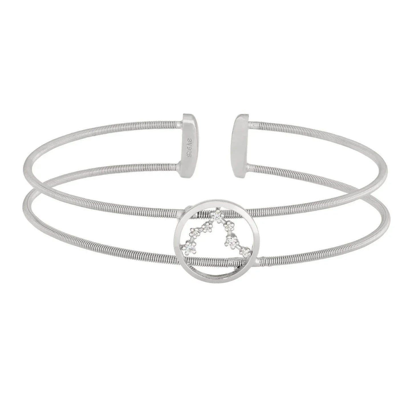 Bella Cavo - Rhodium Pisces Cable Cuff - Rack Hunt