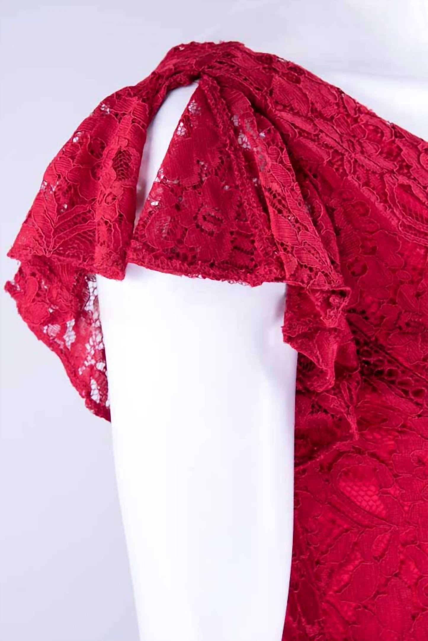 V-neck Lace Midi Dress