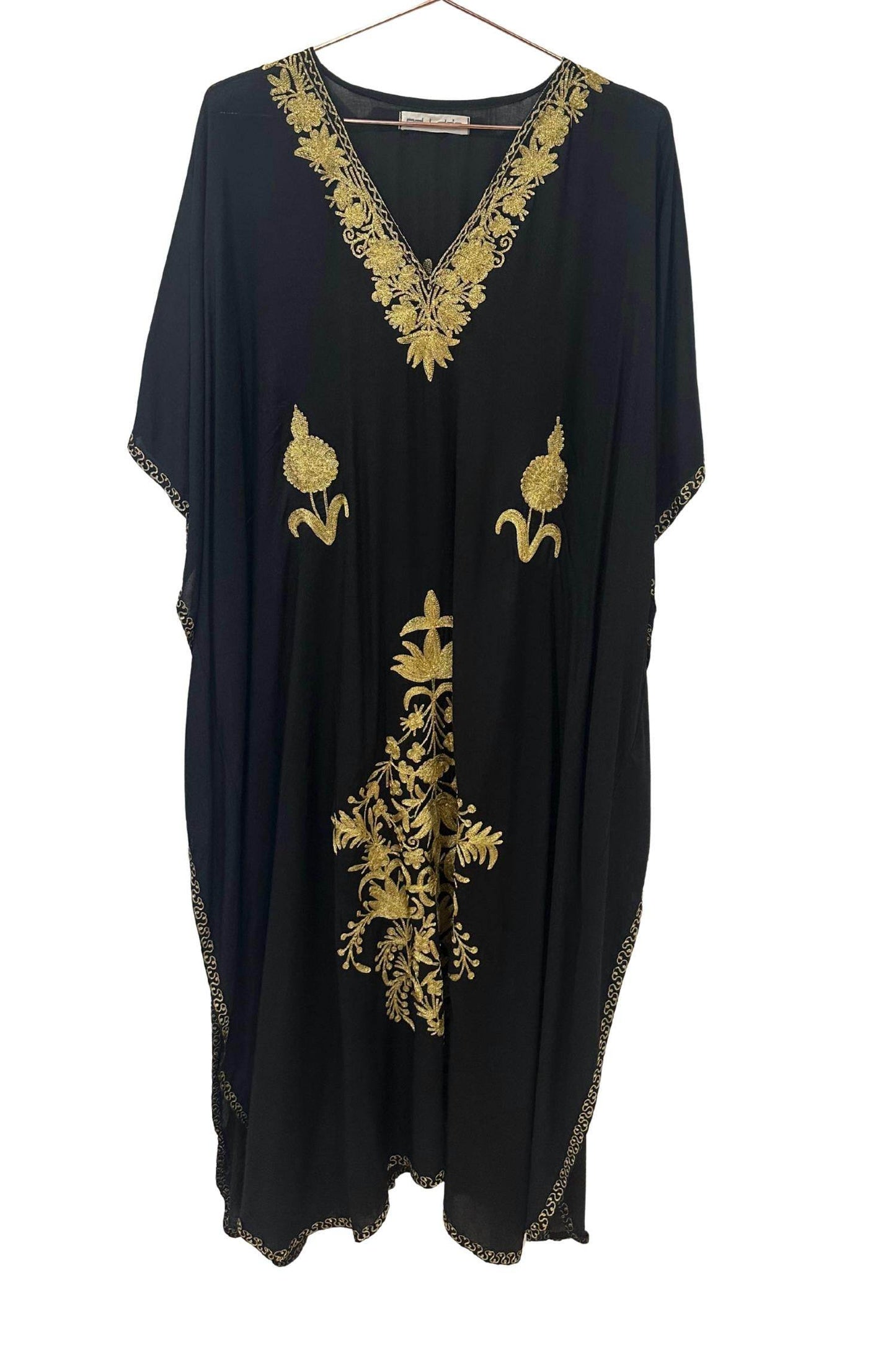 Gallabia - Kashmir Cotton Butterfly Maxi Kaftan Dress - Rack Hunt -