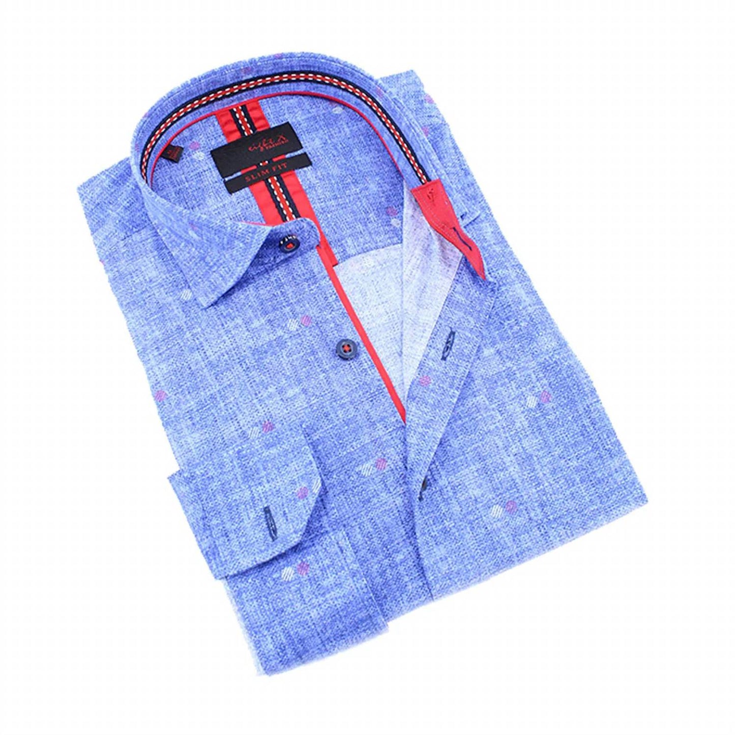 Two Colors Dots Button Down Shirt