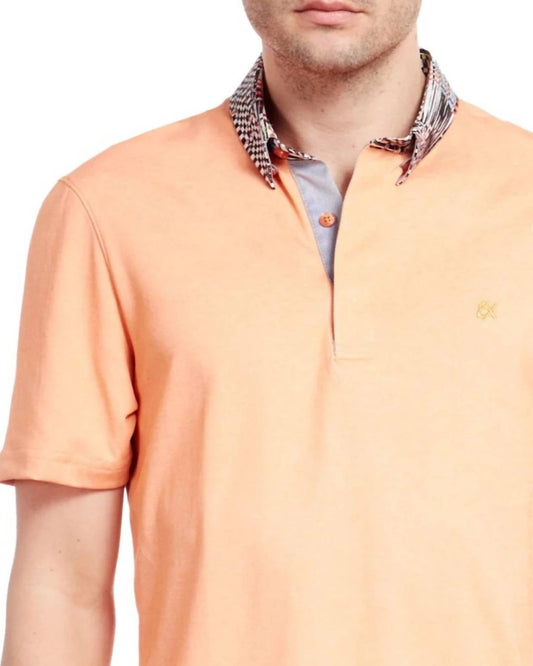 Checkered Collar Polo Shirt