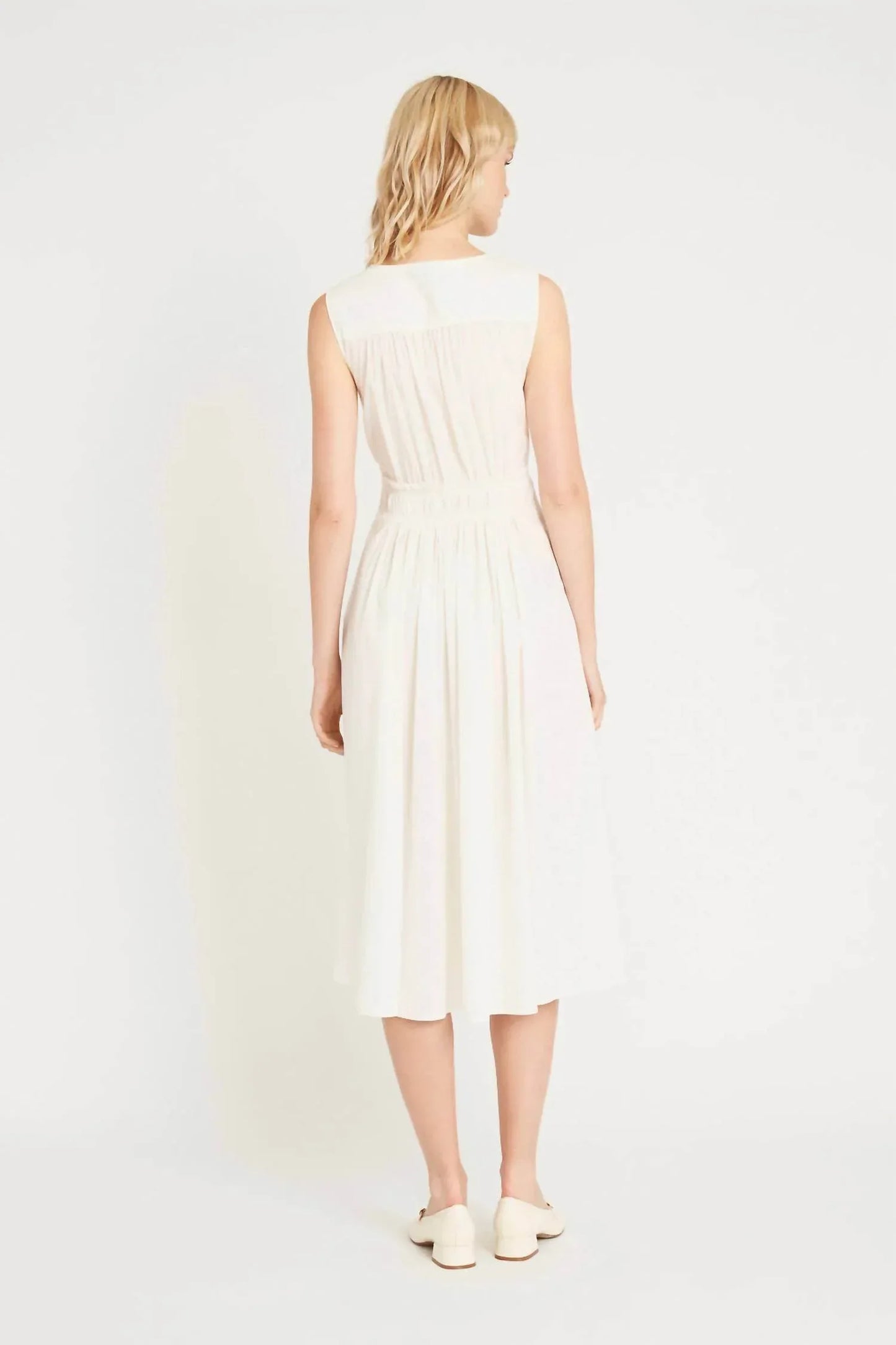 Luxely - V-neck Midi Dress - Rack Hunt