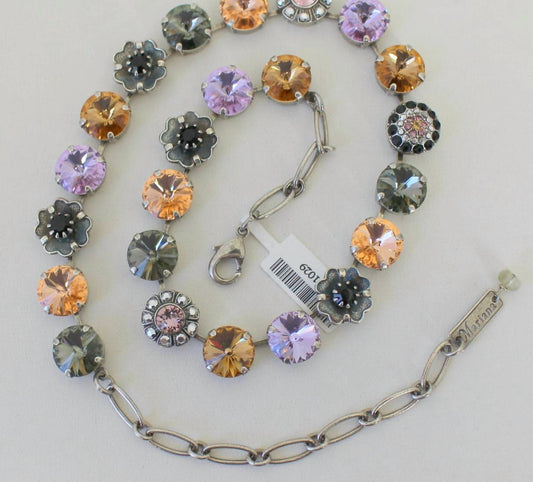 Women's Large Floral Crystal Necklace