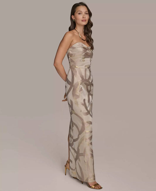 Women's Sweetheart Jacquard Gown