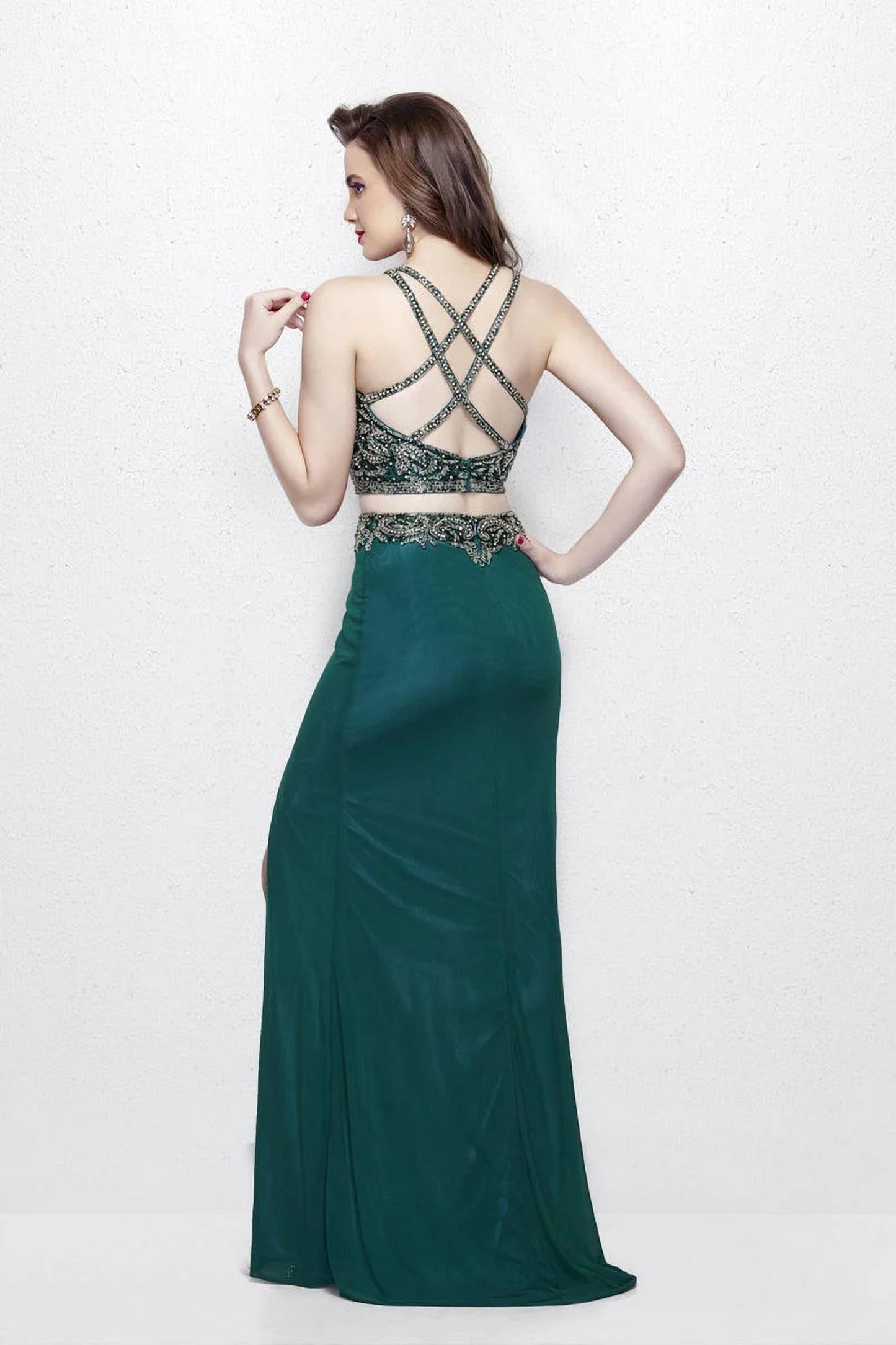 Two-piece Long Evening Dress
