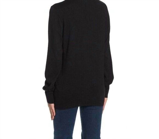 14th & Union - Pullover Leopard Print Scarf Neck Tie Knit Sweater - Rack Hunt -