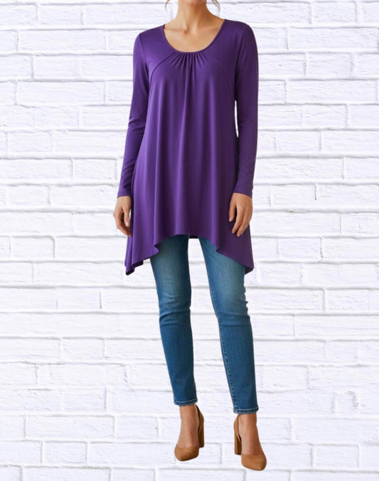 Diva USA - Sibella Pleated Front Long Sleeve Blouse - Rack Hunt -