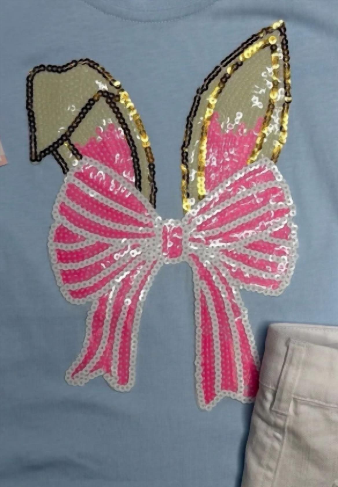 Girl's Bunny Puff Sleeve Top