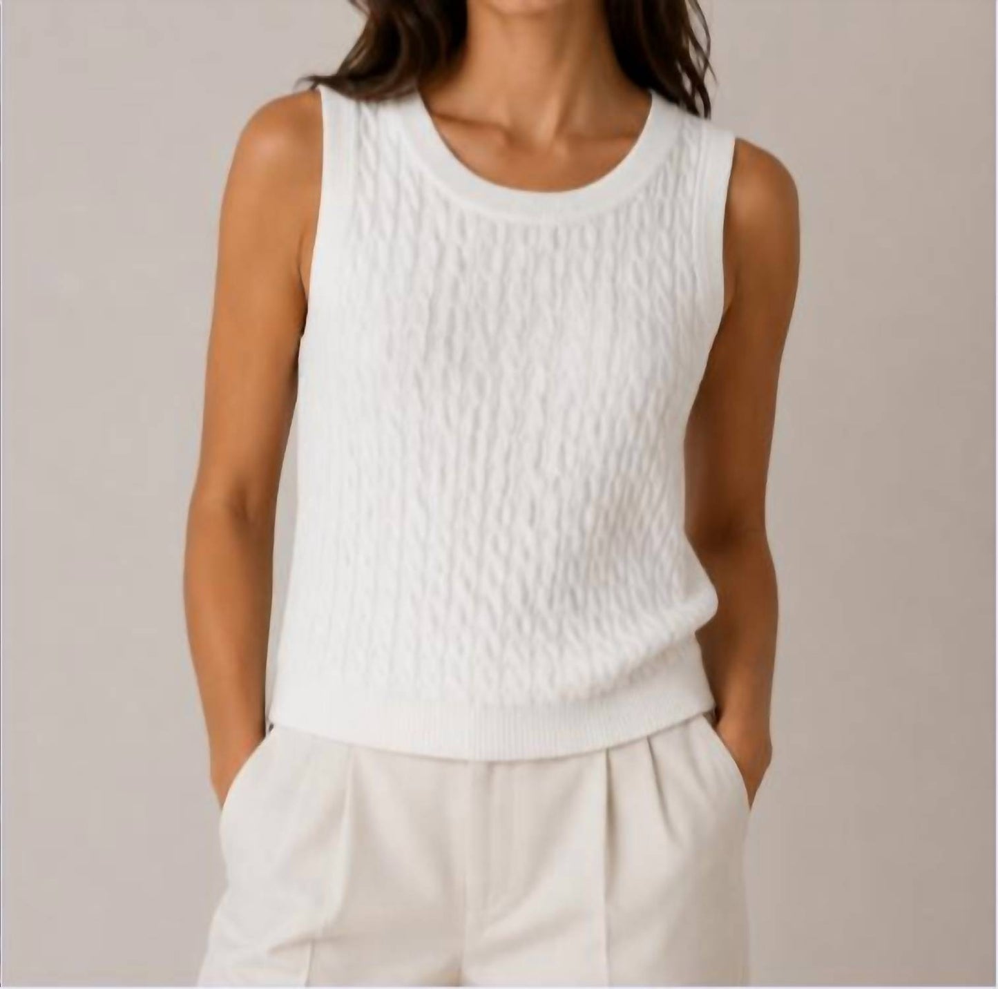 Sadie Cable Crew Tank