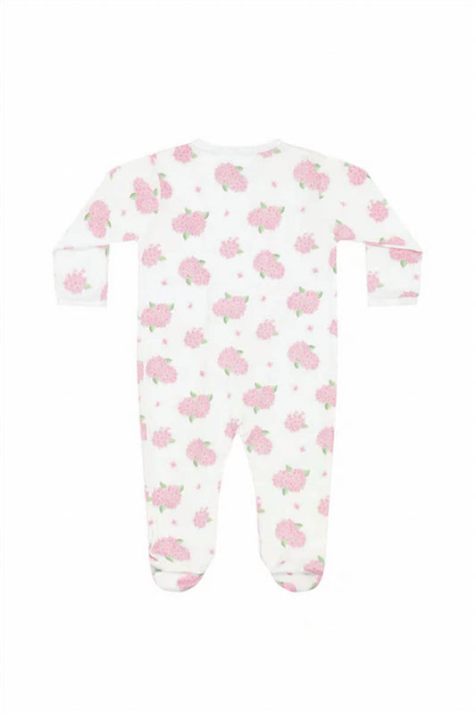 Girl's Hydrangea Coverall Footie