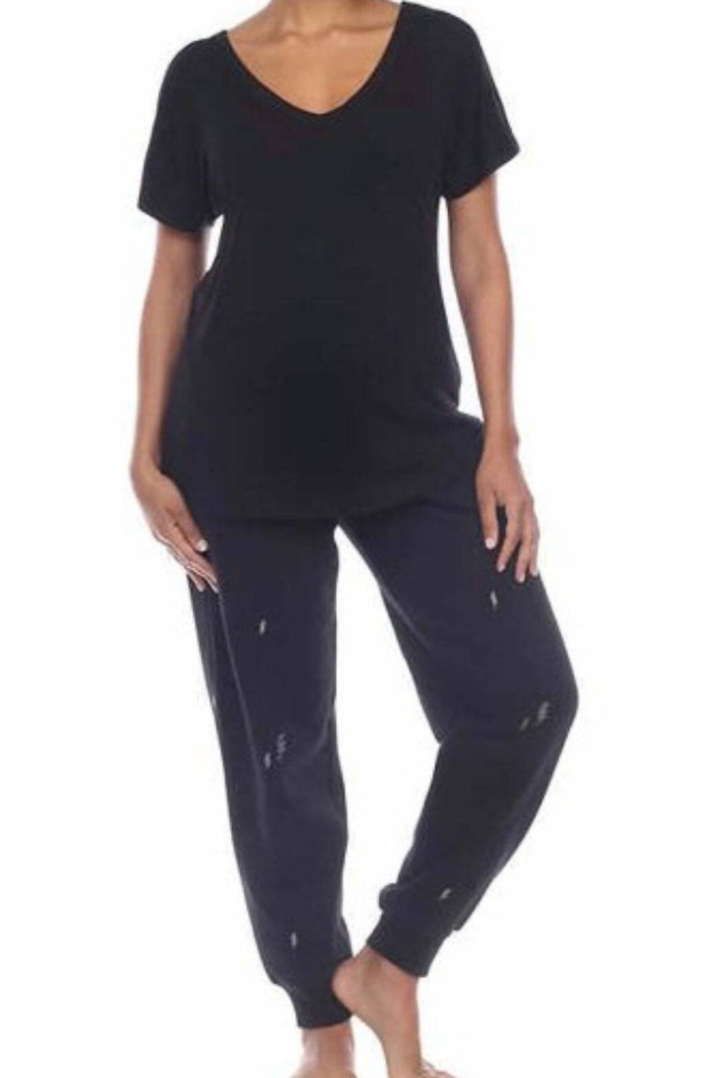 Women's Embroidered 2 Piece Lounge Set