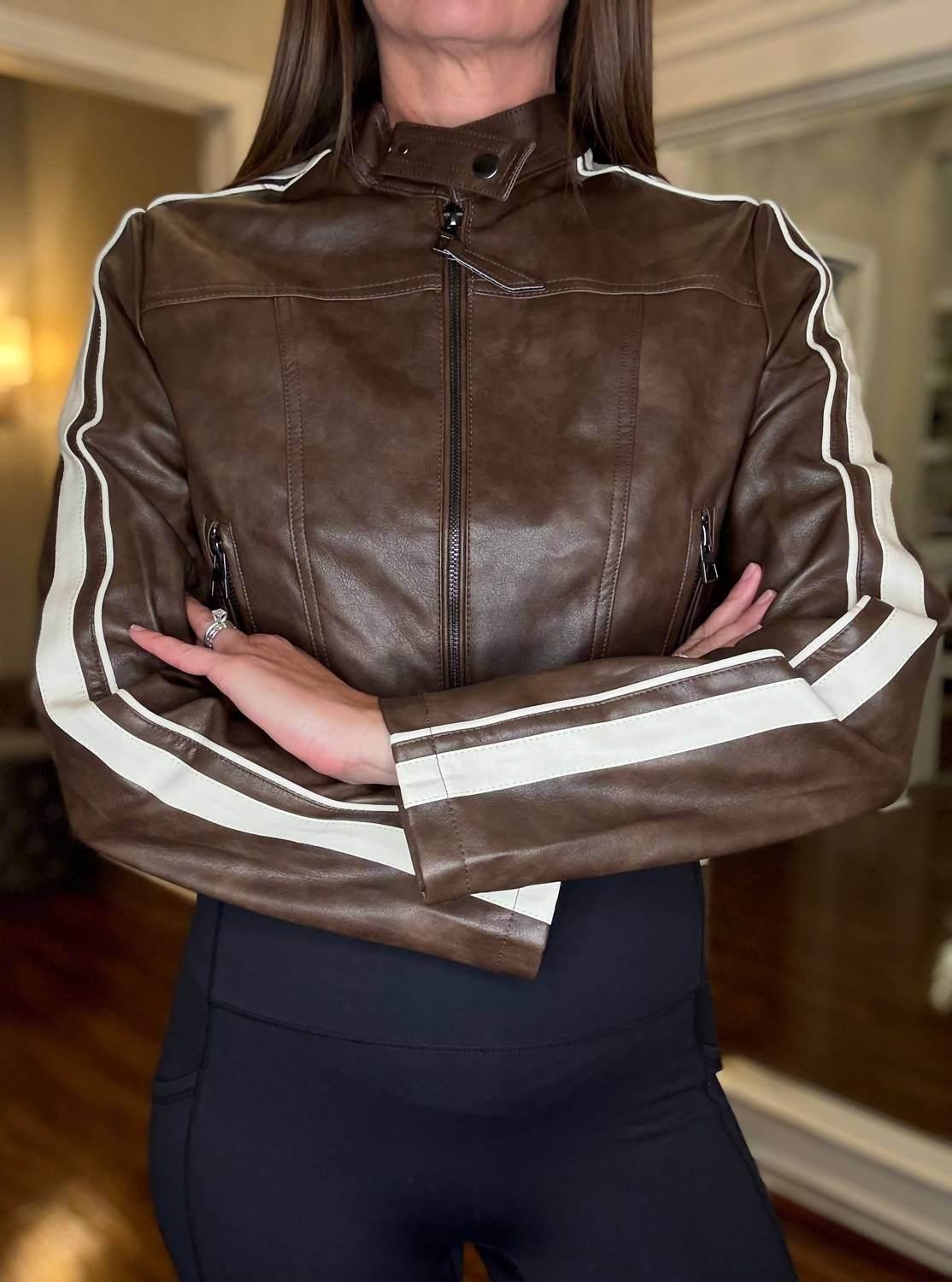 Light So Shine - Vegan Leather Long Sleeve Jacket - Rack Hunt -