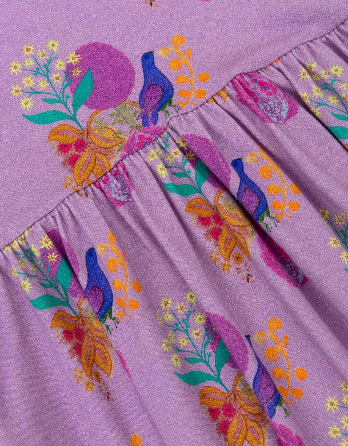 Girl's Djerry Bird And Fruit Dress