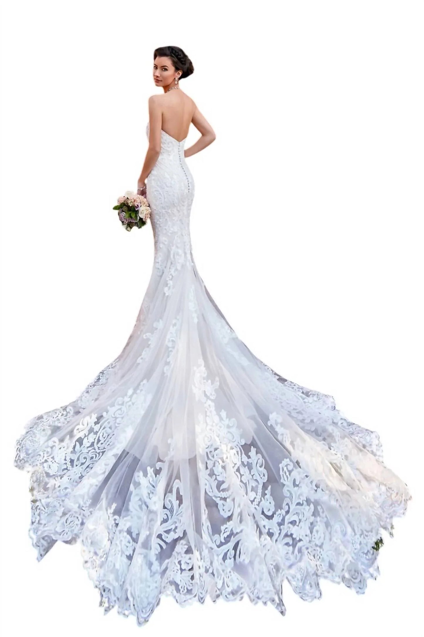 Ivoire by Kitty Chen - Kate Fit And Flare Wedding Dress - side view - Rack Hunt