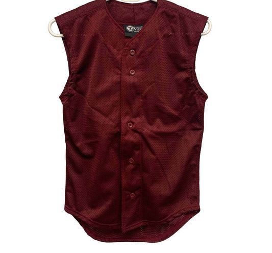 Tag Team - Unisex 2 New Adult Button Down Sports Mesh Jersey Uniform Tank Tops - Rack Hunt -