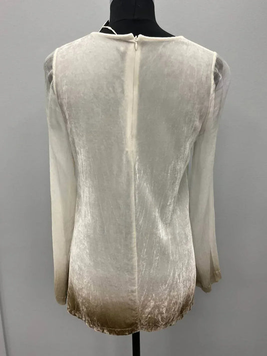 Viviana Uchitel - GOLD OMBRE SILK VELVET BLOUSE - Rack Hunt