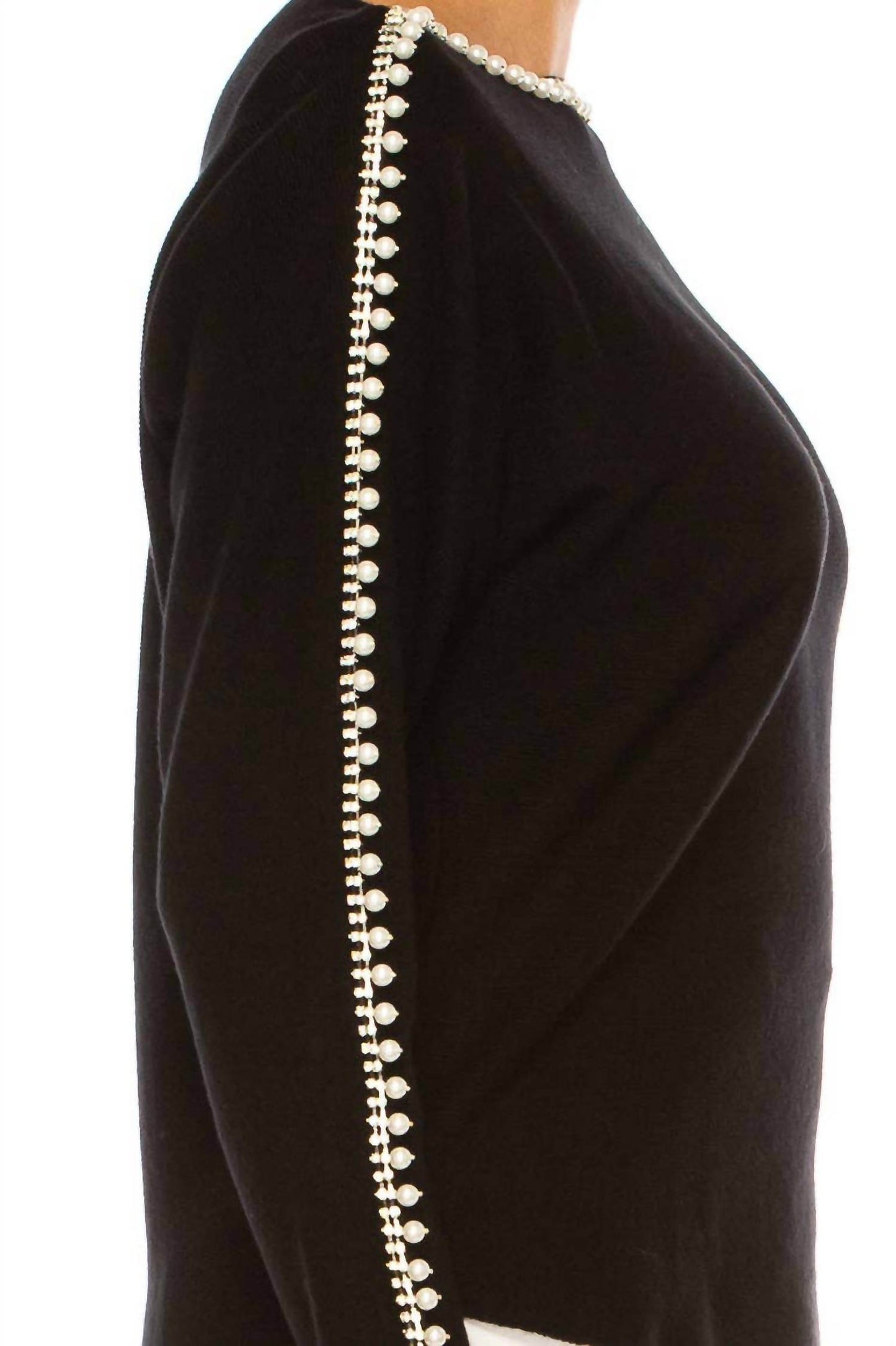 New Yorker's Apparel - Liv Rhinestone Pearl Sweater - Rack Hunt -