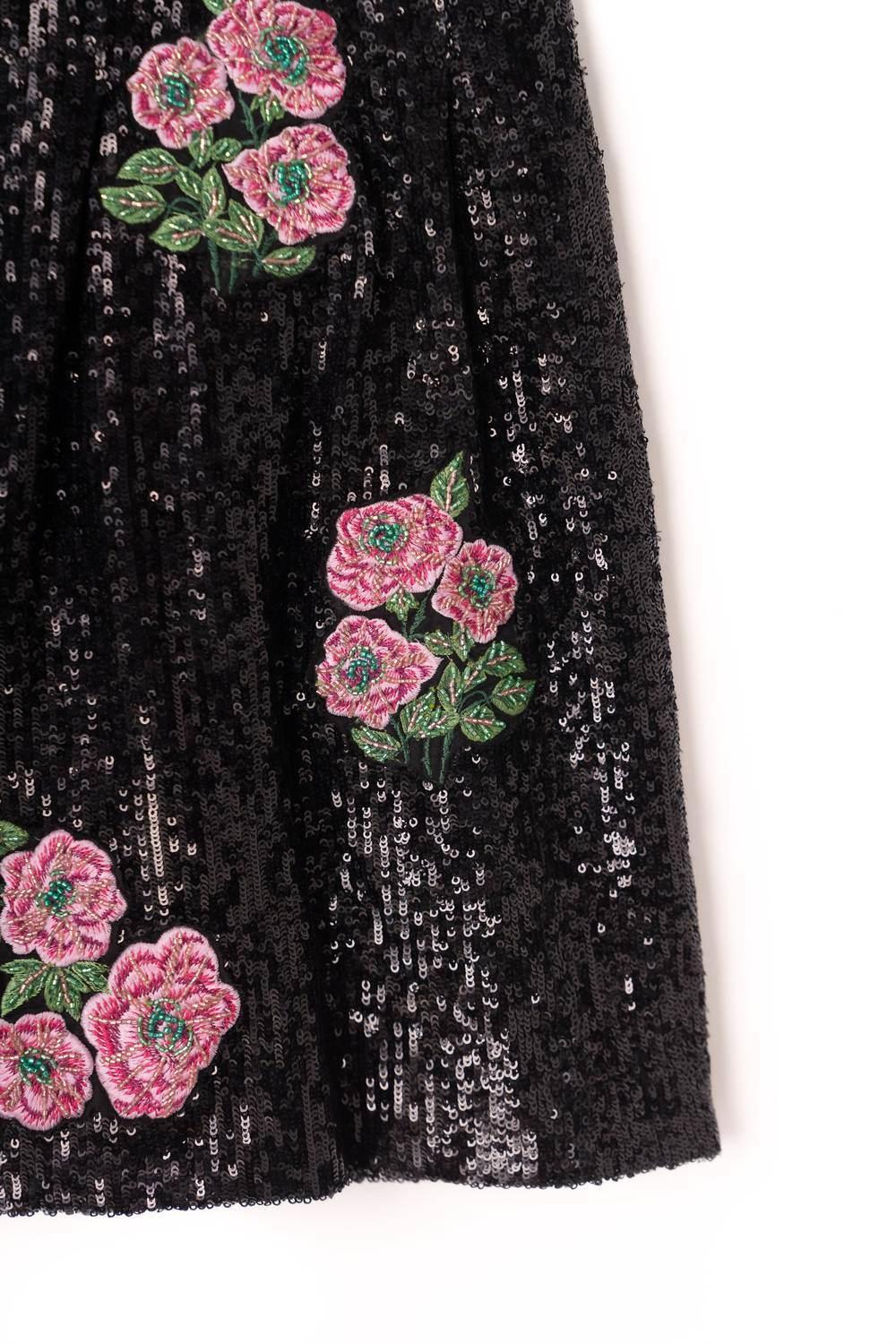 Sasha+Z - Women's Floral Sequins Skirt - Rack Hunt
