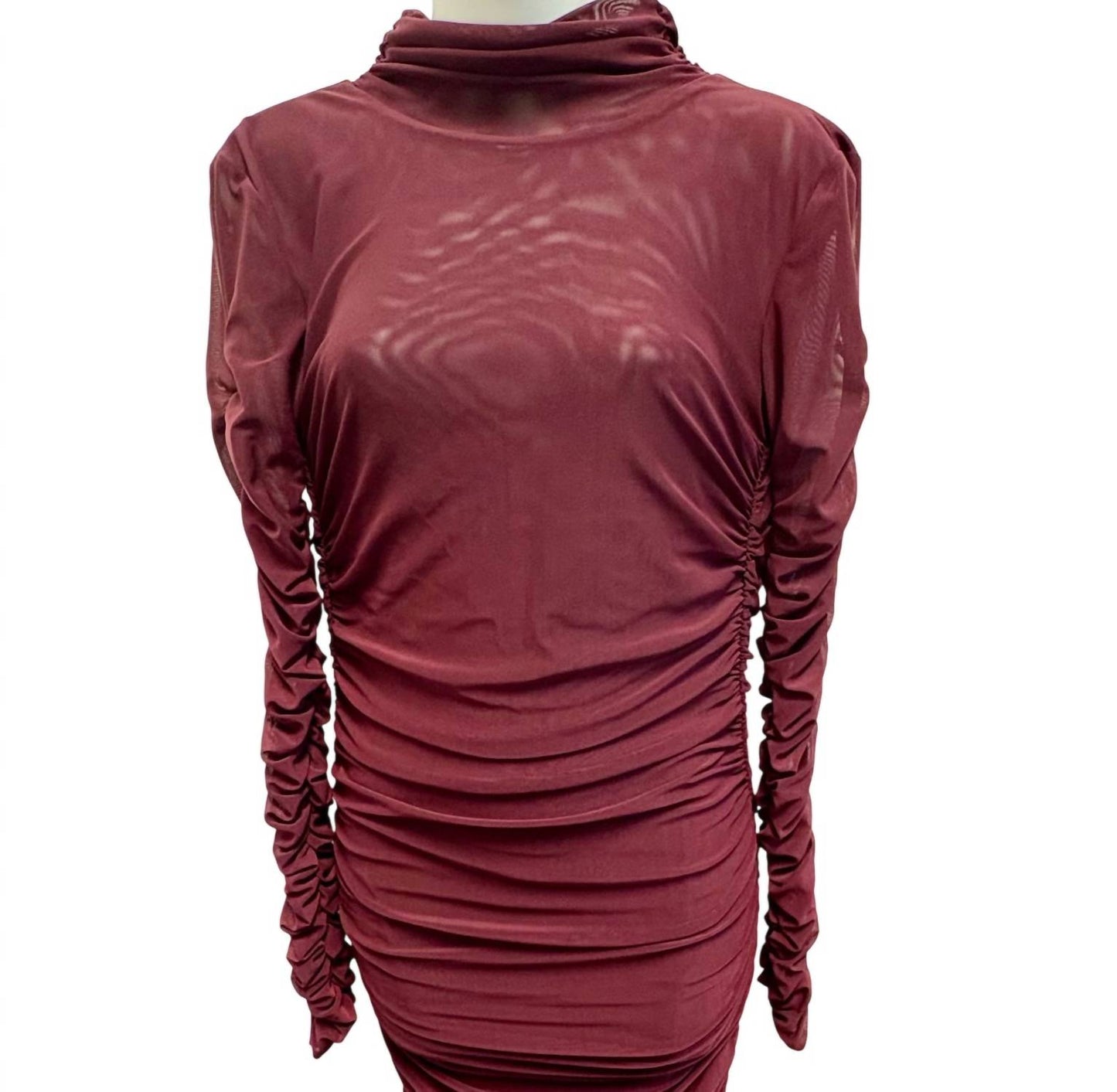 Women's Pre-loved Ruched Long Sleeve Maxi Dress