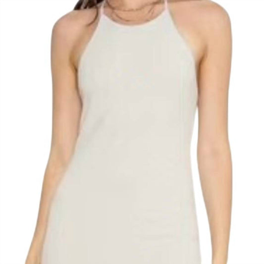 Checkered Halter Mini Dress