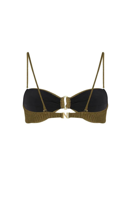 Nelblu - Ondas Crinkle Bandeau Bikini Top - Rack Hunt