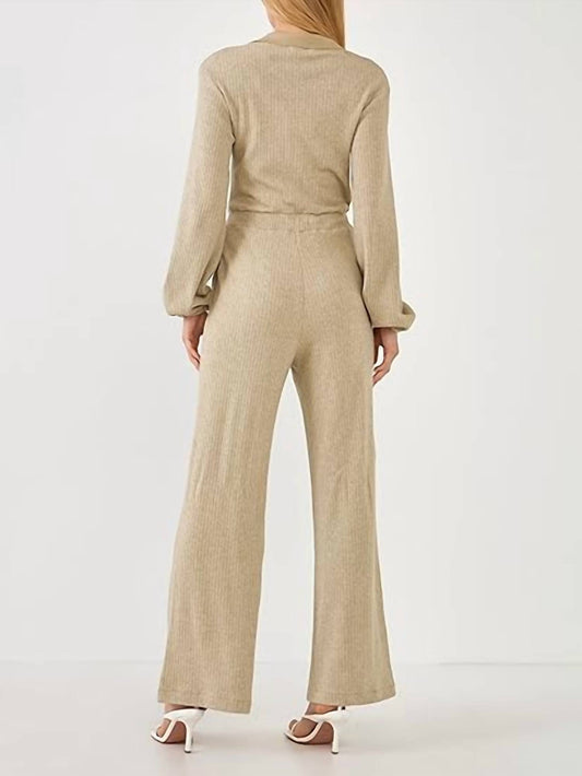 Rib Wide Leg Jumpsuit