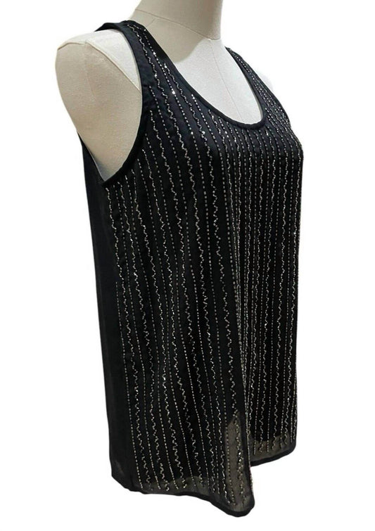 Olive + Oak - Women's Beaded Sleeveless Tank Top - Rack Hunt -