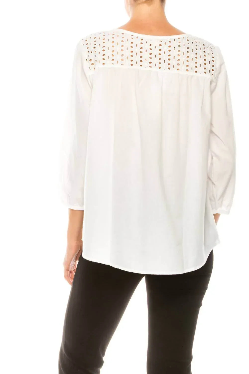 Grand & Greene - Eyelet Split Neck Swing Top - Rack Hunt