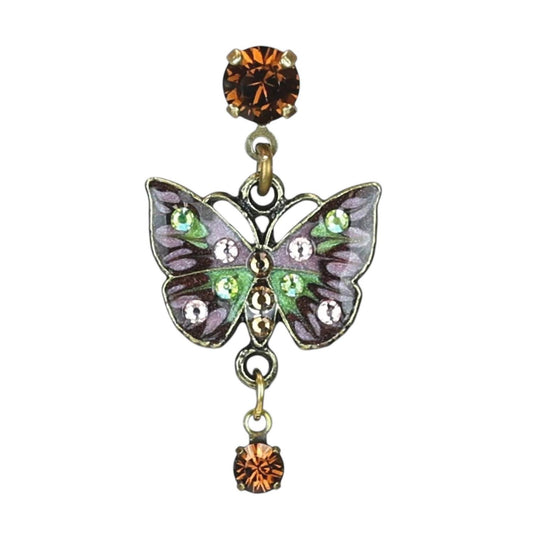 Women's Lovely Butterfly Crystal Drop Earrings