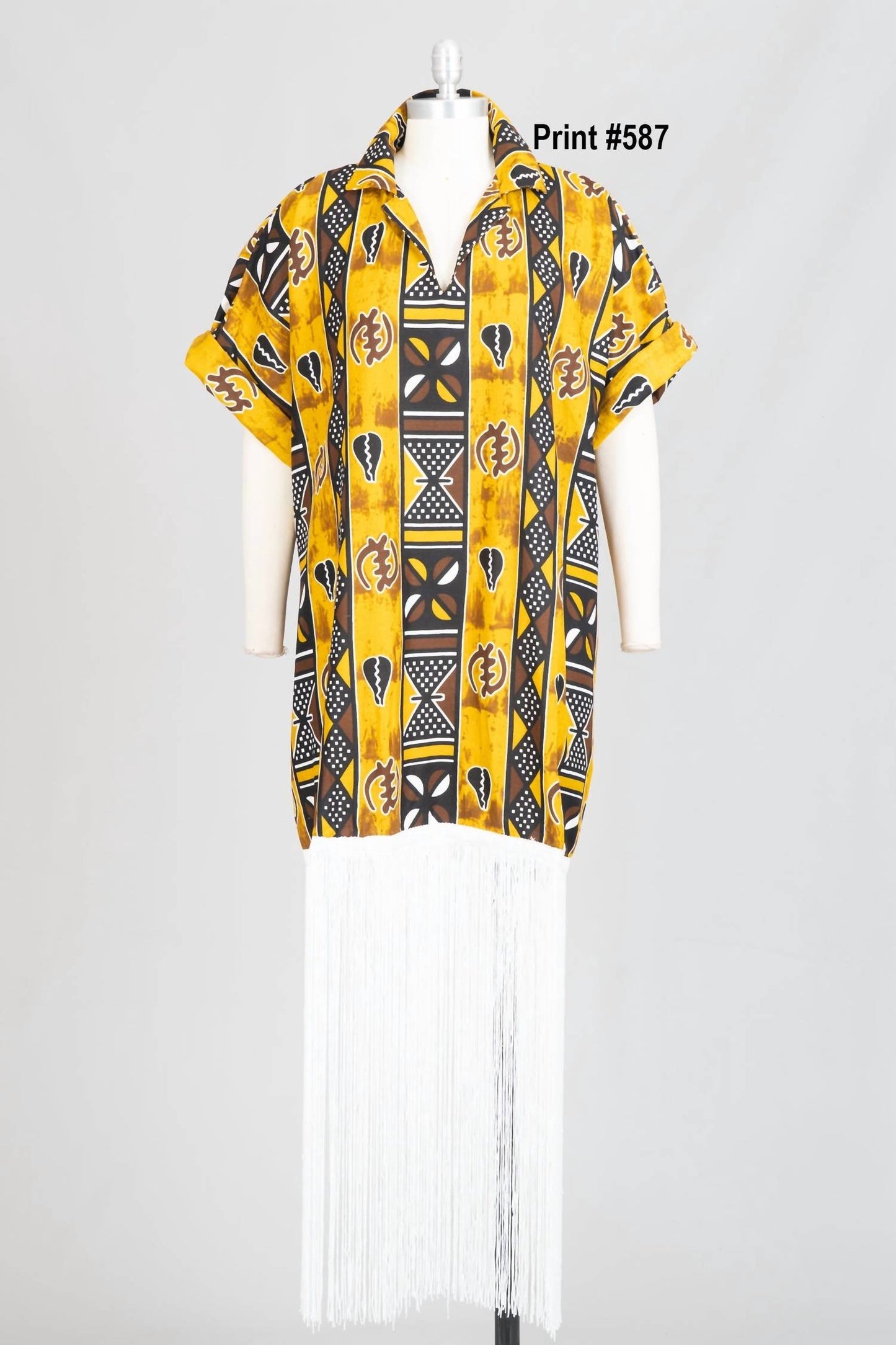 Vivid Tribe Fringe Trim Top