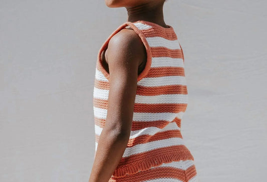 Miles the Label - Kid's Striped Crochet Knit Tank Top - Rack Hunt