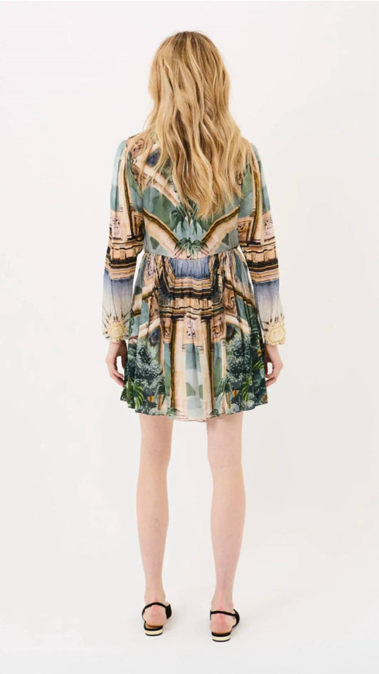 Collared Long Sleeve Mini Dress