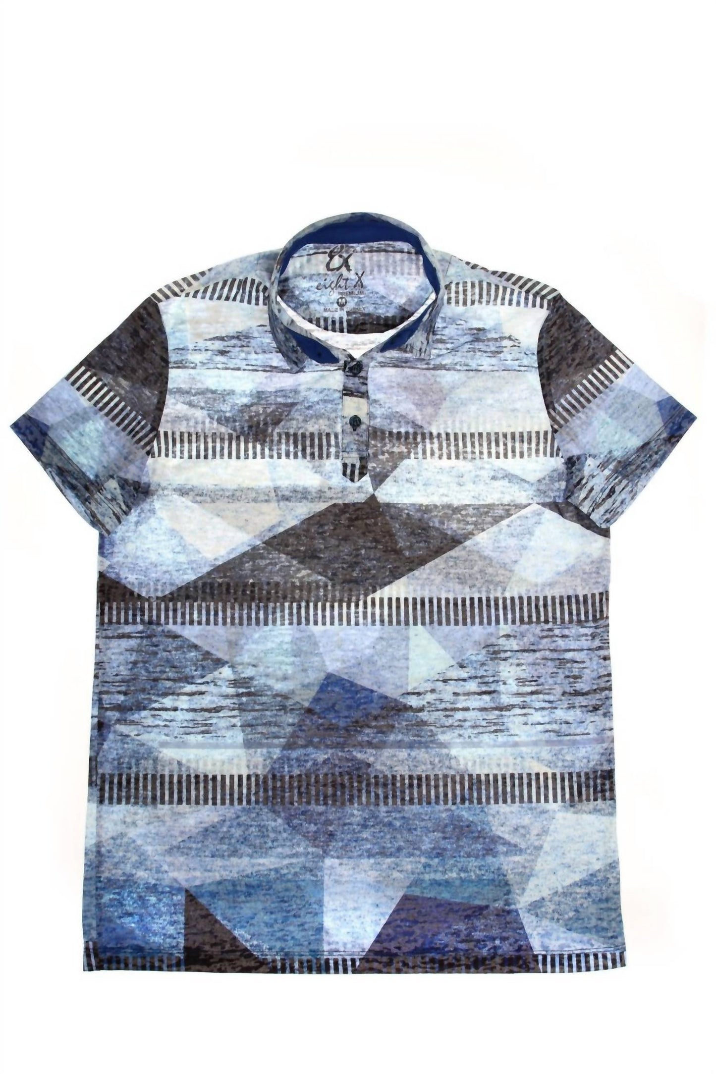 Abstract Print Polo Shirt