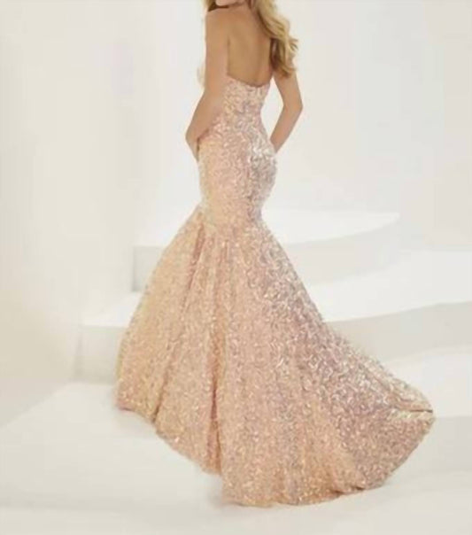 Strapless Sequin Mermaid Gown