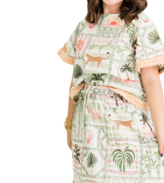 Palm Postal Skirt Set