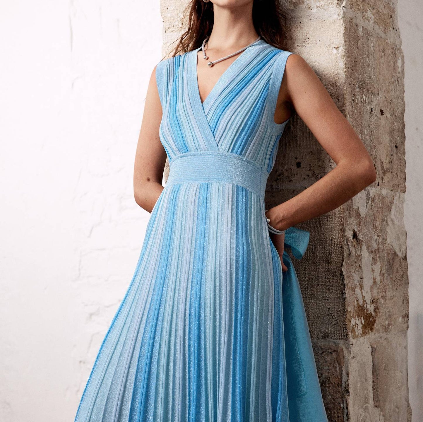 Women's Gala Lurex Wrap-over Dress