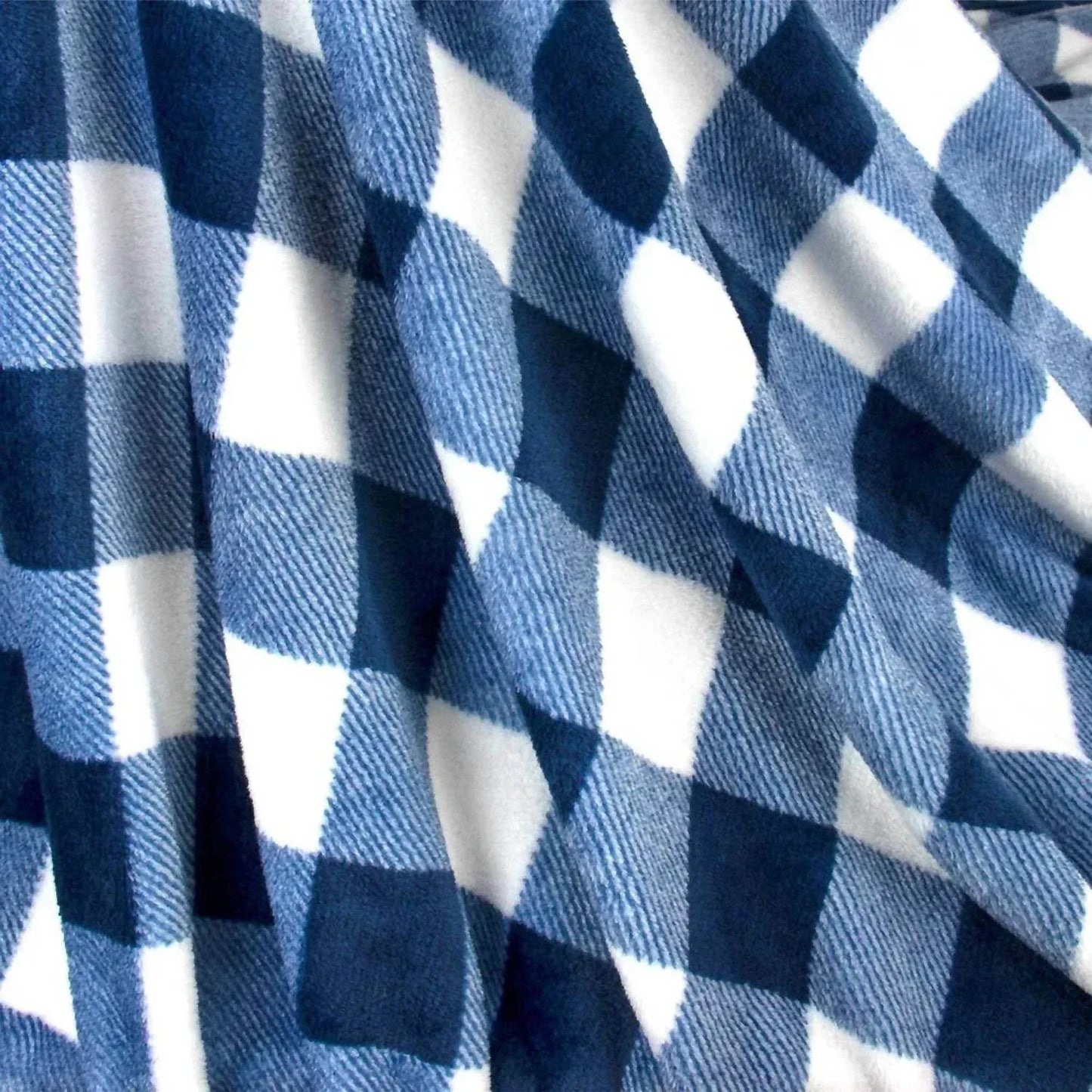 Pavilia - Buffalo Check Plaid Plush Fleece Blanket Throw - Rack Hunt