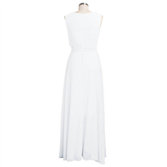 Fatuov - Women's Sleeveless V-neck Maxi Dress - Rack Hunt -