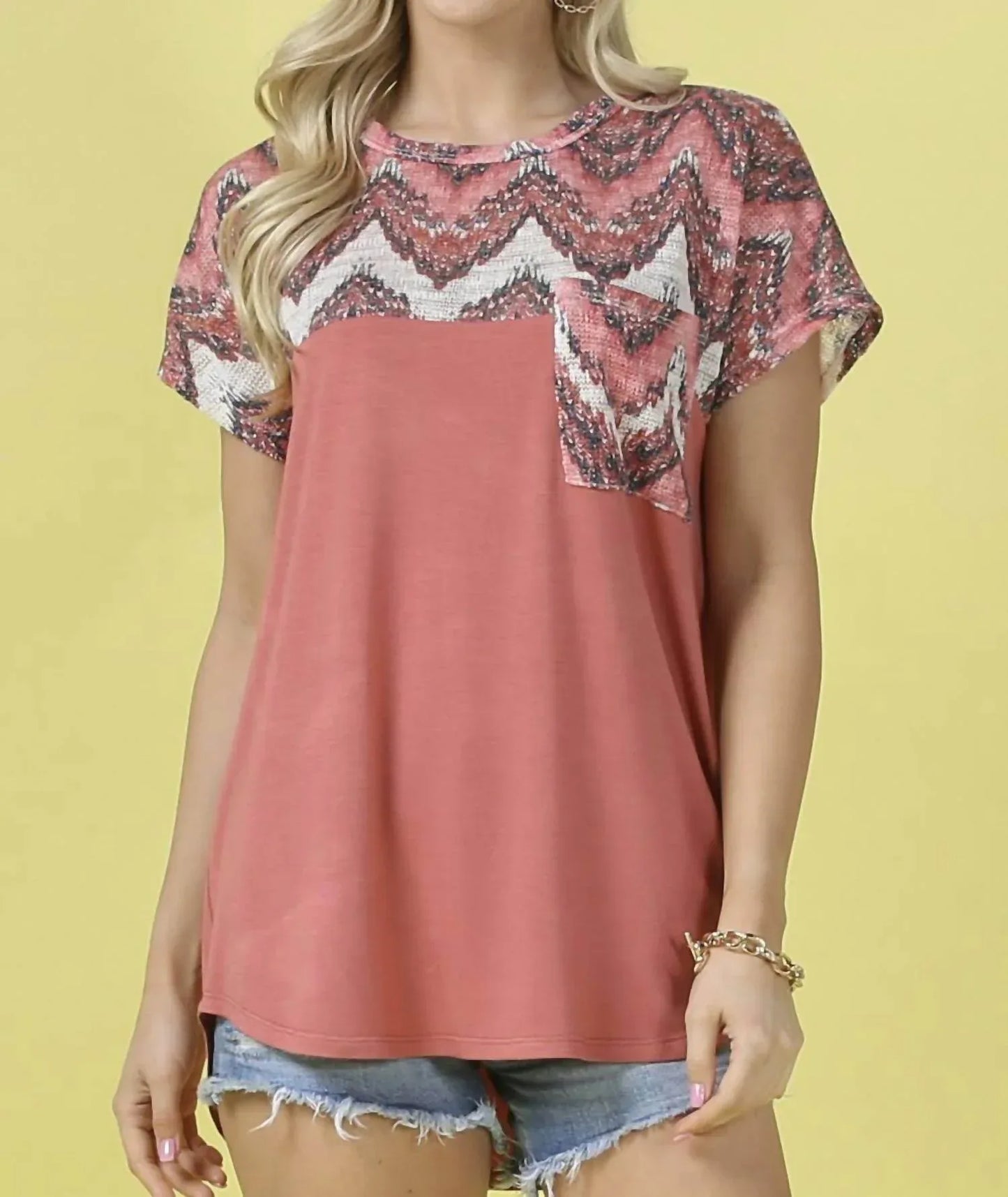 Avery Apparel - Shirly Printed Tee Top - Rack Hunt