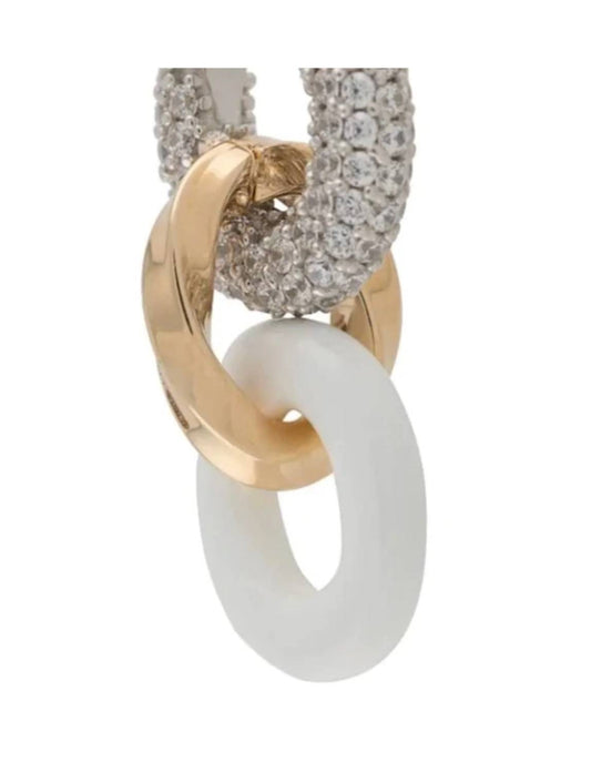 Women's Crystal-embellished Drop Chain Earrings